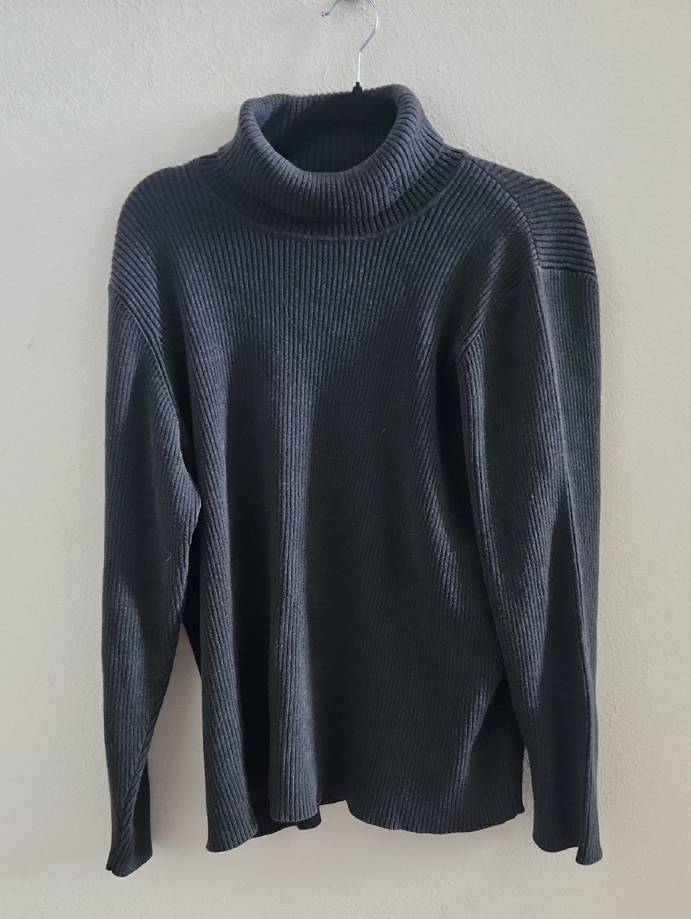 Lauren Ralph Lauren Grey Ribbed Turtleneck Sweater